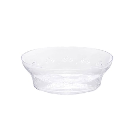 Smarty Had A Party 10 oz Clear Floral Round Disposable Plastic Soup Bowls 240 Bowls, 240PK 721-CASE